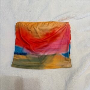 Colorful Strapless Tube Top